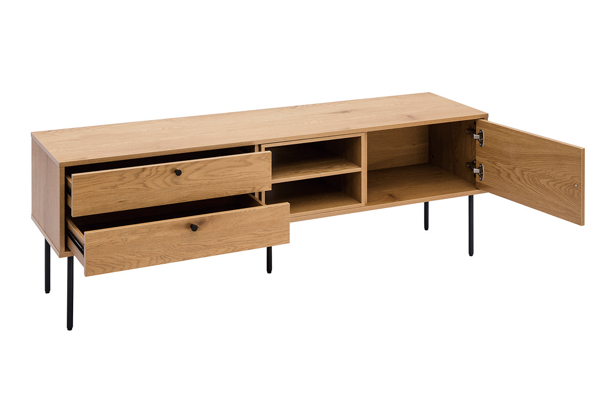 Meuble TV finition en bois clair chêne