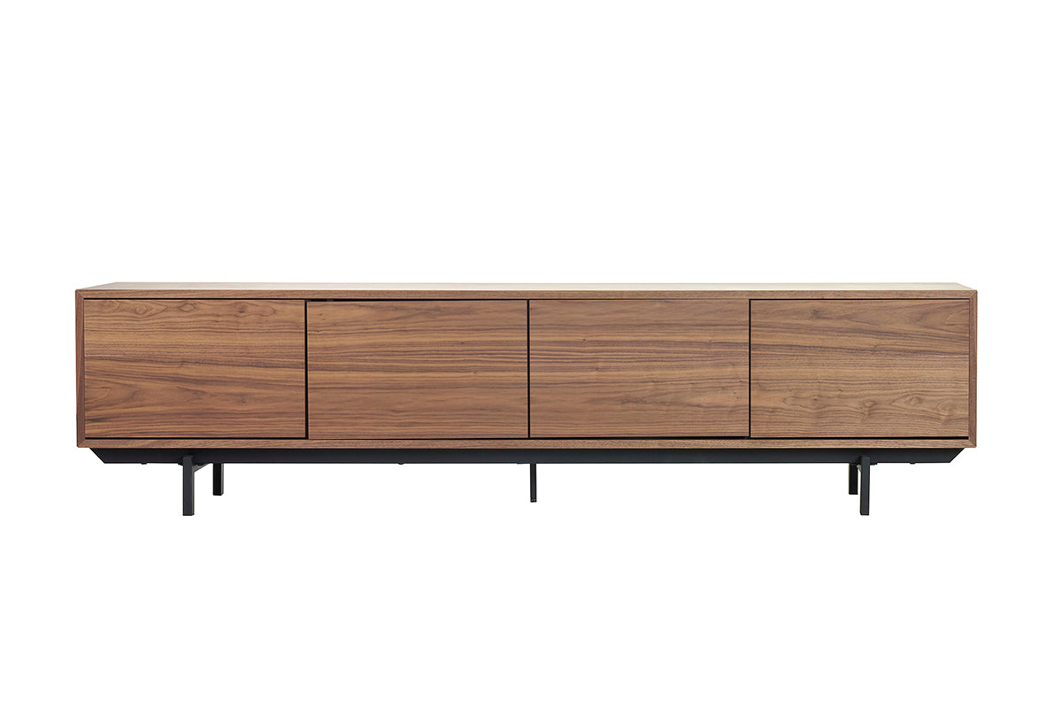 Meuble TV vintage bois foncé noyer