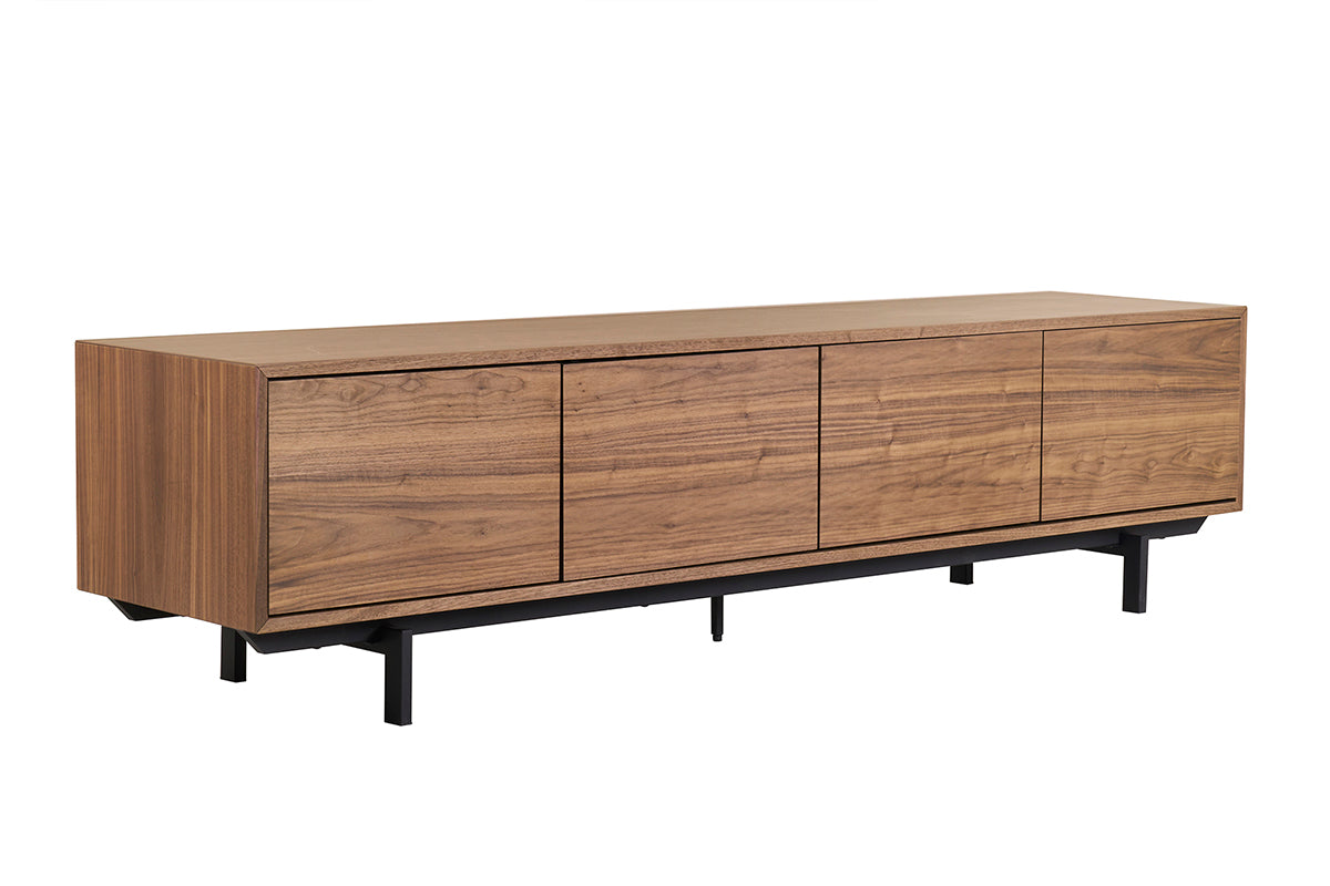 Meuble TV vintage bois foncé noyer