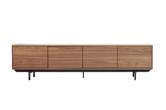 Meuble TV vintage bois foncé noyer