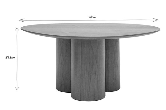 Table basse design bois foncé noyer