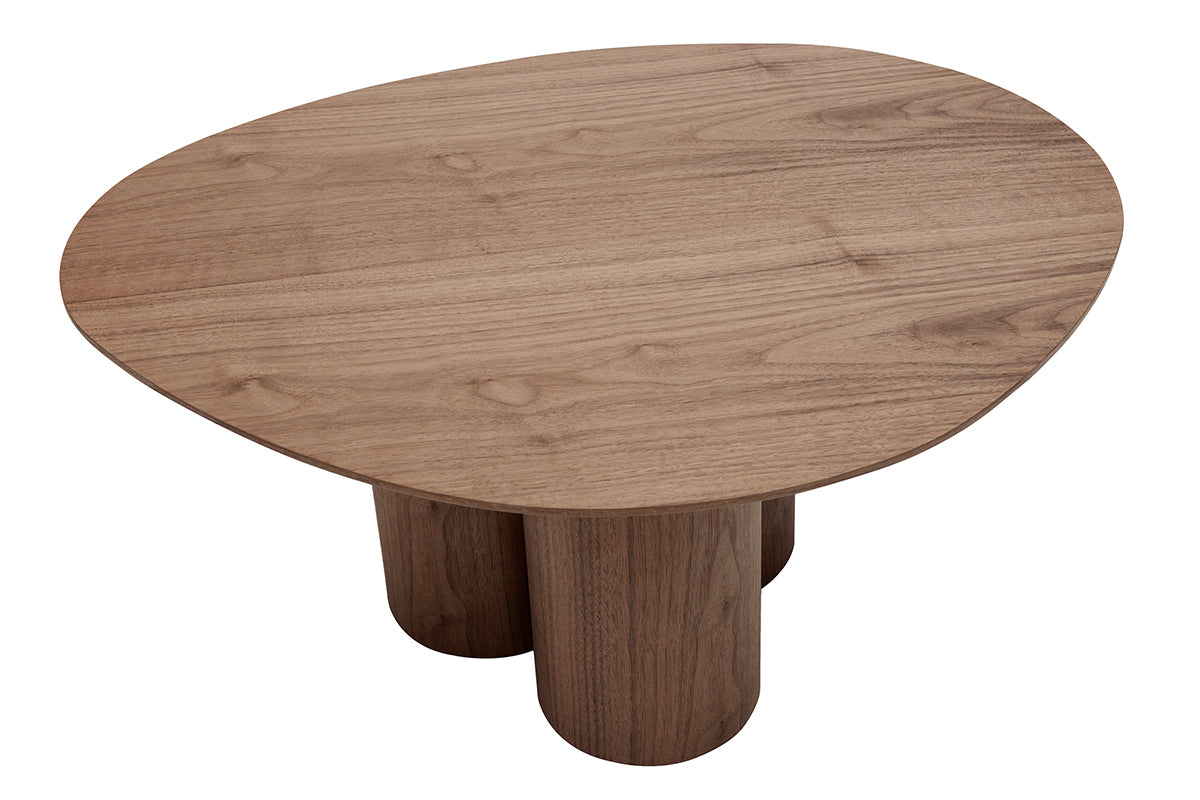Table basse design bois foncé noyer