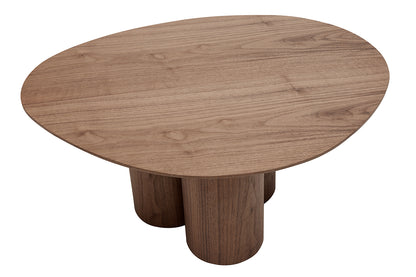 Table basse design bois foncé noyer