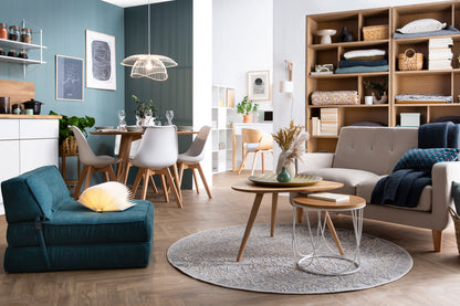 Table d'appoint ronde bois clair chêne
