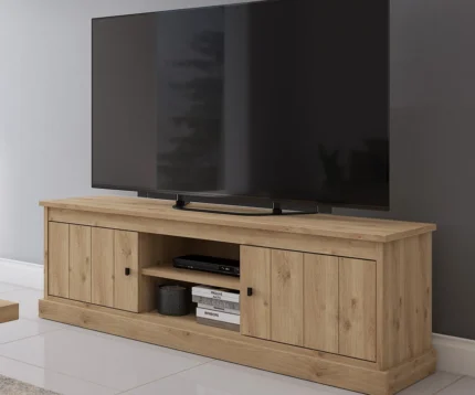 Table basse contemporaine rectangulaire chêne clair Valeria